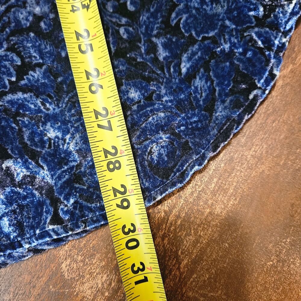 Anthropologie Pilcro Relaxed Velvet Buttondown Shirt Blue Large - Picture 7 of 8